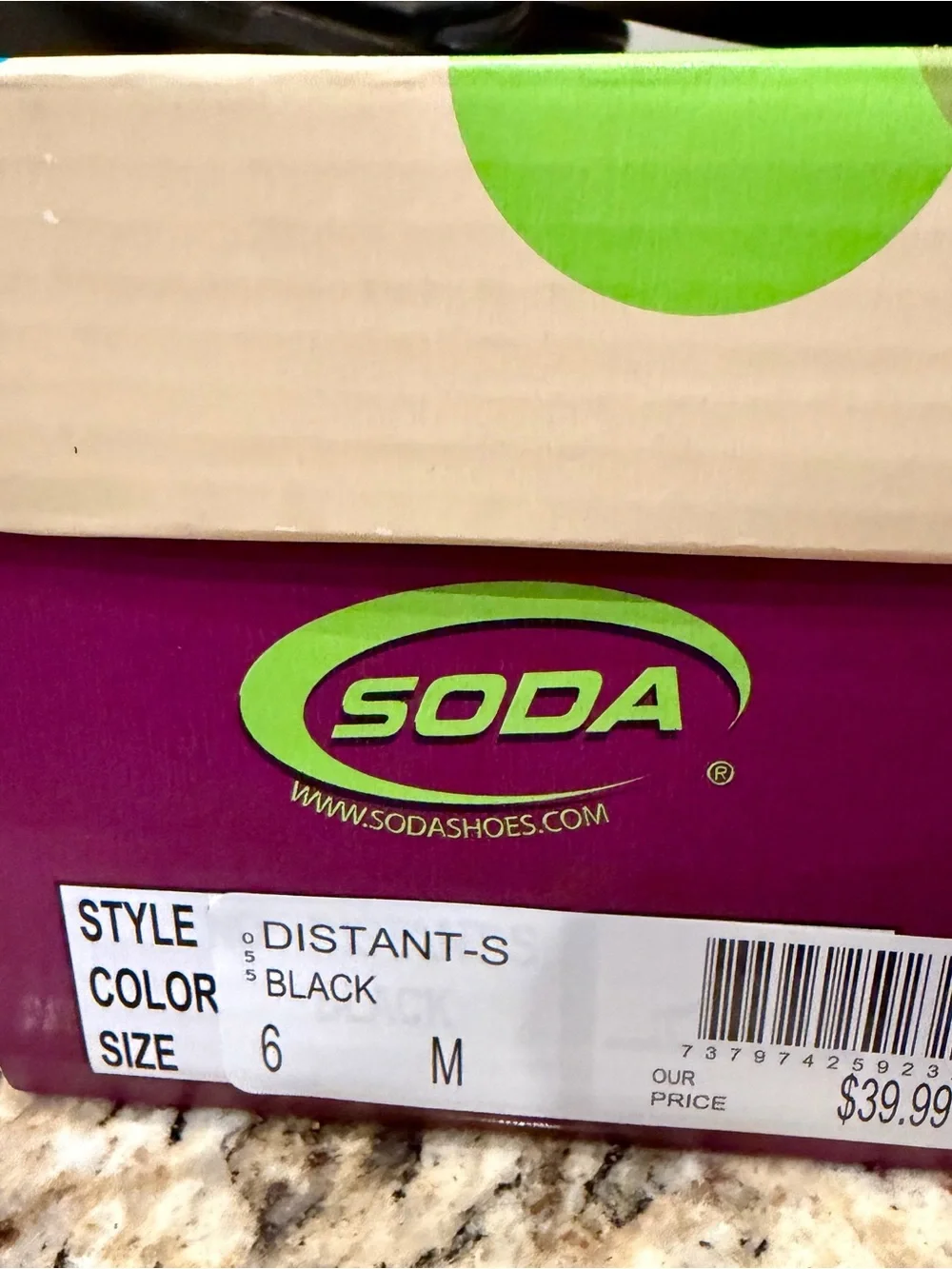 Soda Black Slide Sandals with Gold Oval Accent